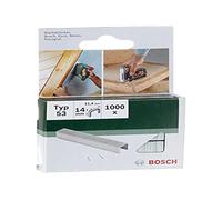 Bosch 1000x Grapa de Tipo 53 (para Madera, Tamaño 14 mm, Anchura 11,4 mm, Accesorios Grapadora Manual)