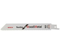 Bosch 100x Hoja de sierra sable Multi Material S922HF | para Madera con clavos duros, Aglomerado, Longitud 150 mm, Professional Accesorios Sierra sable