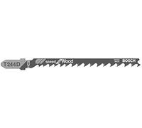 Bosch 100x Hojas de sierra de calar T 244 D Speed for Wood | para Madera blanda, Aglomerado, Longitud 100 mm, Professional Accesorios Sierra de calar