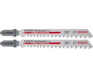 Bosch 10x Hoja de sierra de calar EXPERT Hardwood fast T144DHM (para Madera dura, Madera plástica WPC, Longitud 100 mm, Professional Accesorios Sierra de calar)