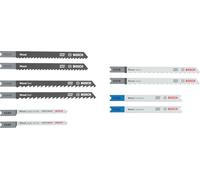 Bosch 10x Set de hojas de sierra de calar para madera y metal, 10 uds. (para Madera blanda, Láminas de acero, x mm,)
