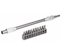 BOSCH 11 piezas SDB Brocas de extensión flexibles de metal Brocas de extensión flexibles de metal Juego de puntas de tornillo de 200 mm PH1, PH2, PH3, PZ2, Hex4, Hex5, T20, T25, SL 0,6 × 4,5; SL 0,8 ×