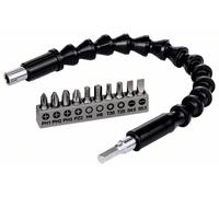 BOSCH 11 piezas SDB Brocas de extensión flexibles de plástico Brocas de extensión flexibles de plástico Juego de puntas de tornillo de 300 mm PH1, PH2, PH3, PZ2, Hex4, Hex5, T20, T25, SL 0,6 × 5; SL 0