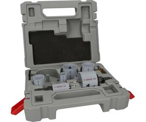 Bosch 12x Set Sierras Corona PRO MultiMat p/Portabrocas Conv. | para Madera blanda, Cartón-yeso, Ø 22, 29, 35, 44, 51, 64 mm, Professional Accesorios Taladro