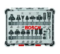 BOSCH 15 pc. Carbide-Tipped Wood Router Bit Set