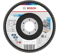 Bosch 15x Disco de láminas X451, G80, G120 para amoladoras angulares pequeñas (para Acero, Aluminio, Ø 115 mm, Grano 120, Professional Accesorios Amoladora pequeña)