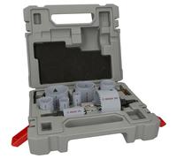 Bosch 17x Set Sierras Corona PRO MultiMat p/Portabrocas Conv. | para Madera blanda, Cartón-yeso, Ø 19, 22, 25, 29, 35, 38, 44, 51, 57, 64, 76 mm, Professional Accesorios Taladro