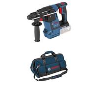 Bosch 18V System GBH 18V-26 - Martillo perforador a batería (Brushless, 2,6 J, Ø máx. 26 mm, SDS plus, sin batería, en caja) + Bosch Professional - Bolsa para herramientas (talla L, 55x35x35 cm)