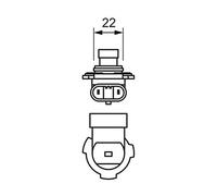 BOSCH HIR2 Lámpara Faro de Carretera 55W Luz Alta Halógena 1 987 302 026