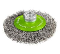 Bosch 1x Cepillo Cónico Ondulado PRO Inox clean M14 | para Metales no ferrosos, Acero, Ø 100 mm, Professional Accesorios Amoladora pequeña