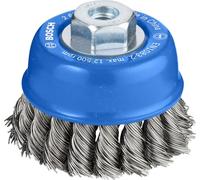 Bosch 1x Cepillo de vaso PRO Metal heavy, rosca M10 | para Acero, Ø 75 mm, Professional Accesorios Amoladora pequeña