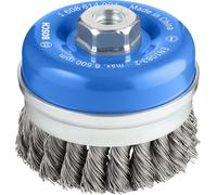 Bosch 1x Cepillo de vaso PRO Metal heavy, rosca M14 | para Acero, Ø 90 mm, Professional Accesorios Amoladora grande