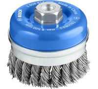 Bosch 1x Cepillo de vaso PRO Metal heavy, rosca M14 | para Acero, Ø 90 mm, Professional Accesorios Amoladora grande