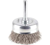 Bosch 1x Cepillo Vaso Ondulado PRO Inox clean Vástago Cil. | para Acero, Acero inoxidable, Ø 50 mm, Professional Accesorios Taladro
