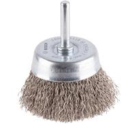 Bosch 1x Cepillo Vaso Ondulado PRO Inox clean Vástago Cil. | para Acero, Acero inoxidable, Ø 60 mm, Professional Accesorios Taladro