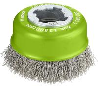 Bosch 1x Cepillo Vaso Ondulado PRO Inox clean, X-Lock | para Acero, Ø 75 mm, Professional Accesorios Amoladora pequeña