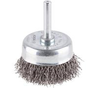 Bosch 1x Cepillo Vaso Ondulado PRO Metal Clean Vástago Cil. | para Acero, Metales no ferrosos, Ø 50 mm, Professional Accesorios Taladro