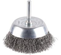Bosch 1x Cepillo Vaso Ondulado PRO Metal Clean Vástago Cil. | para Acero, Metales no ferrosos, Ø 70 mm, Professional Accesorios Taladro