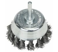 Bosch 1x Cepillo Vaso Trenzado PRO Metal heavy Vástago Cil. | para Acero, Acero inoxidable, Ø 65 mm, Professional Accesorios Taladro