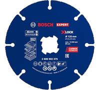 Bosch 1x Disco de corte de carburo EXPERT Multi Material, X-Lock | para Madera dura, Madera con clavos, Ø 125 mm, Professional Accesorios Amoladora pequeña