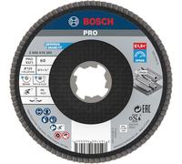 Bosch 1x Disco de láminas PRO X571, versión en ángulo, X-Lock | para Acero, Acero inoxidable, Grano 60, Professional Accesorios Amoladora pequeña