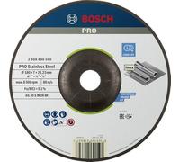 Bosch 1x Disco Desbaste Abras. PRO Inox 22,23mm | para Acero inoxidable, Ø 180 mm, Professional Accesorios Amoladora grande