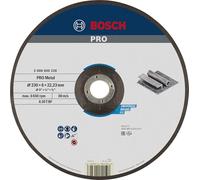 Bosch 1x Disco Desbaste Abras. PRO Metal 22,23mm, oSa | para Acero, Ø 230 mm, Professional Accesorios Amoladora grande