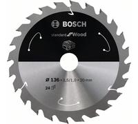 Bosch Professional Disco de sierra circular Standard para madera 136×20×1,5 mm 24 dientes
