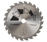 Bosch 1x Hoja de Sierra Circular Standard (para Madera, Ø 184 x 2.2/1.5 x 20/16 mm, 24 Dientes, ATB, con 1x Anillo de Reducción 16 mm, Accesorios Sierras Circulares)