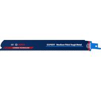 Bosch Professional 1x Hoja de sierra sable Expert ‘Medium-Thick Tough Metal’ S 1155 HHM (para Acero resistente, Láminas de acero inoxidable, Longitud 225 mm, accesorios Sierra sable)
