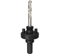 Bosch 1x Portabrocas y broca centradora para sierra de corona (para Acero, Cartón-yeso, Longitud 102,00 mm, Professional Accesorios Taladro)