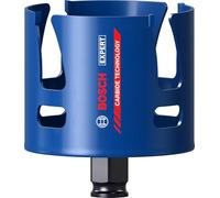 Bosch 1x Sierra de corona EXPERT Construction Material PC Plus (para Madera blanda, Aglomerado, Ø 80 mm, Professional Accesorios Taladro)
