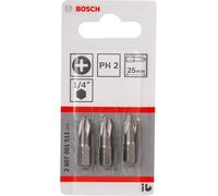 Bosch Punta de atornillar 2 607 001 511 – extra dura PH 2 25 mm – pack de 3