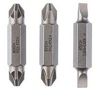 Bosch 2 607 001 744 - Juego de lámina doble, 3 piezas - S 0,6x4,0, PH2, PZ2; S 0,6x4,0, PH2, PZ2; 45 mm (pack de 3)