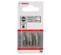 Bosch 2 607 001 750 - Set de 3 puntas de atornillar extraduras (S) - S 0,6x4,5; S 0,8x5,5; S 1,2x8,0 (pack de 3)