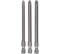 Bosch 2 607 001 761 - Juego de 3 pzas. de puntas de atornillar extraduras - PZ1; PZ2; PZ3; 89 mm (pack de 3)