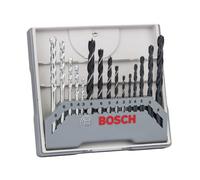 Bosch Juego de brocas mixtas 2 607 017 038 – 15 piezas, 3–8 mm para metal, madera y piedra