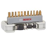 Bosch 2 608 522 128 - Set de 11 puntas de atornillar incluido soporte para puntas de atornillar - PH2; PZ2; T10; T15; T20; T25; S0,6x4,5; S0,8x5,5; HEX3; HEX4; HEX5; 25 mm (pack de 12)