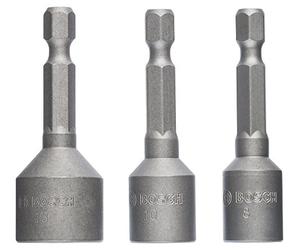 Bosch 2 608 551 078 - Paquete de 3 llaves de vaso - 50 mm; 8, 10, 13 mm (pack de 3)