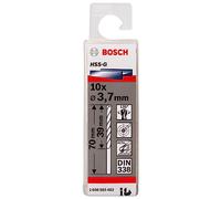 Bosch 2 608 585 483 - Pack de 10 brocas para metal HSS-G, DIN 338 (3,7 x 39 x 70 mm)