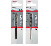 Bosch 2 608 585 851 Bosch 851-Brocas metálicas HSS-Co, DIN 338-5 x 52 x 86 mm (Pack de 1), Acero Inoxidable 5x52x86mm (Paquete de 2)