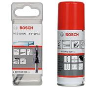 Bosch 2 608 588 066 - Broca escalonada HSS-AlTiN - 4-20 mm, 8,0 mm, 70,5 mm (pack de 1) + Bosch 2 607 001 409 - Aceite para corte universal - - (pack de 1)