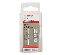 Bosch 2 608 597 233 - Pack de 10 brocas para carrocerías HSS-R, DIN 1897 (4,2 x 22 x 55 mm)