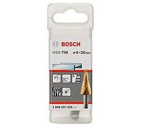 Bosch 2 608 597 526 - Brocas escalonadas HSS-TiN (4-20 mm, 8,0 mm, 70,5 mm)