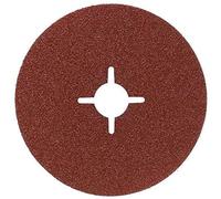 Bosch 2 609 256 243 - Juego de discos lijadores de fibra de 5 piezas para amoladora angular, corindón