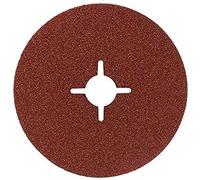 Bosch 2 609 256 248 - Juego de discos lijadores de fibra de 12 piezas para amoladora angular, corindón