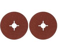 Bosch 2 609 256 251 - Juego de discos lijadores de fibra de 5 piezas para amoladora angular, corindón (Paquete de 2)
