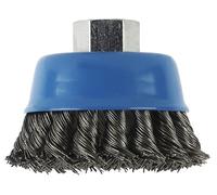 Bosch 2 609 256 506 - Cepillo de vaso para amoladoras angulares y rectas, alambre ondulado, latonado, 90 mm