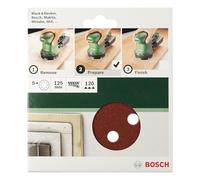 Bosch 2 609 256 A25 - Juego de hojas de lija de 5 piezas para lijadora excéntrica