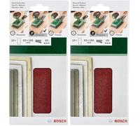 Bosch 2 609 256 A82 - Juego de hojas de lija de 10 piezas para lijadora orbital (Paquete de 2)